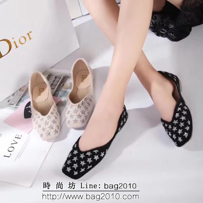 DIOR迪奧 2018秋季新款 最美街女王 貂毛絨女單鞋 QZS2027